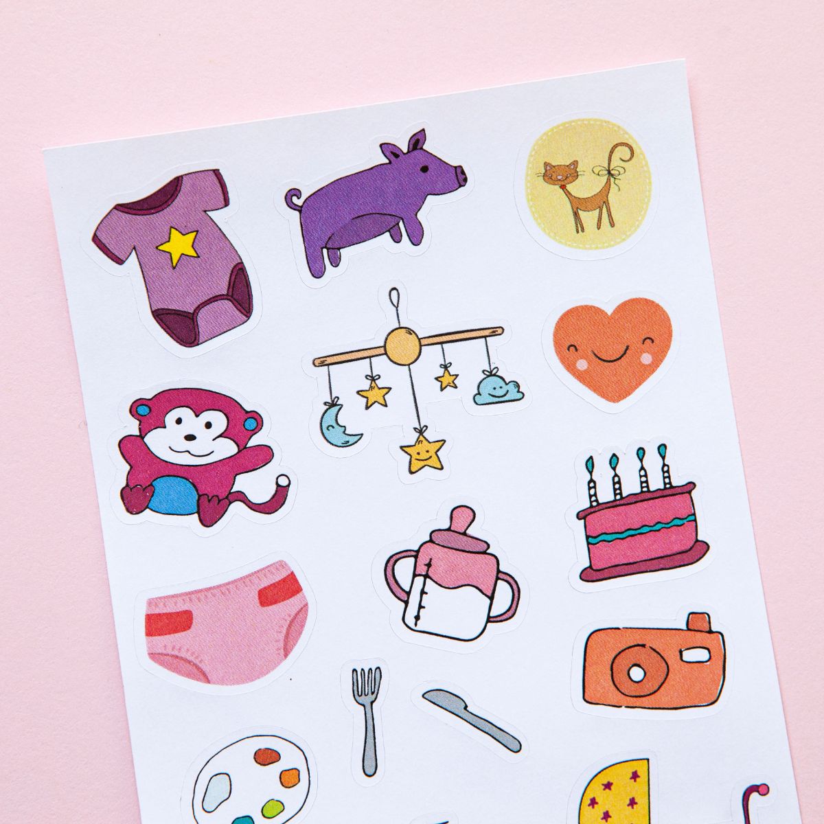 Cute Baby Girl Gems Stickers #8678 :: Baby Stickers :: Scrapbooking Stickers  :: Stickers 'N' Fun