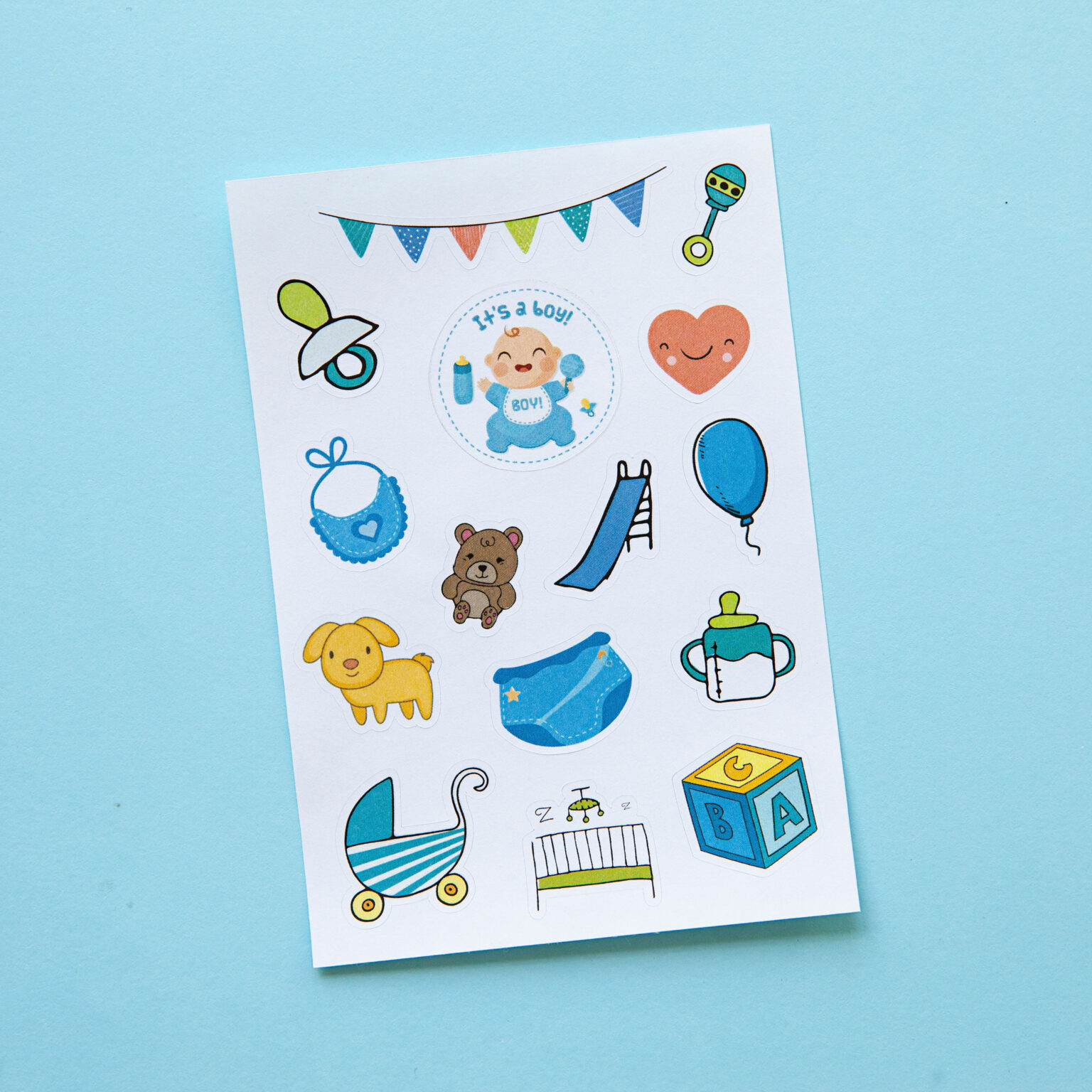 New Baby Boy Scrapbook Stickers | Little Pickle Memories