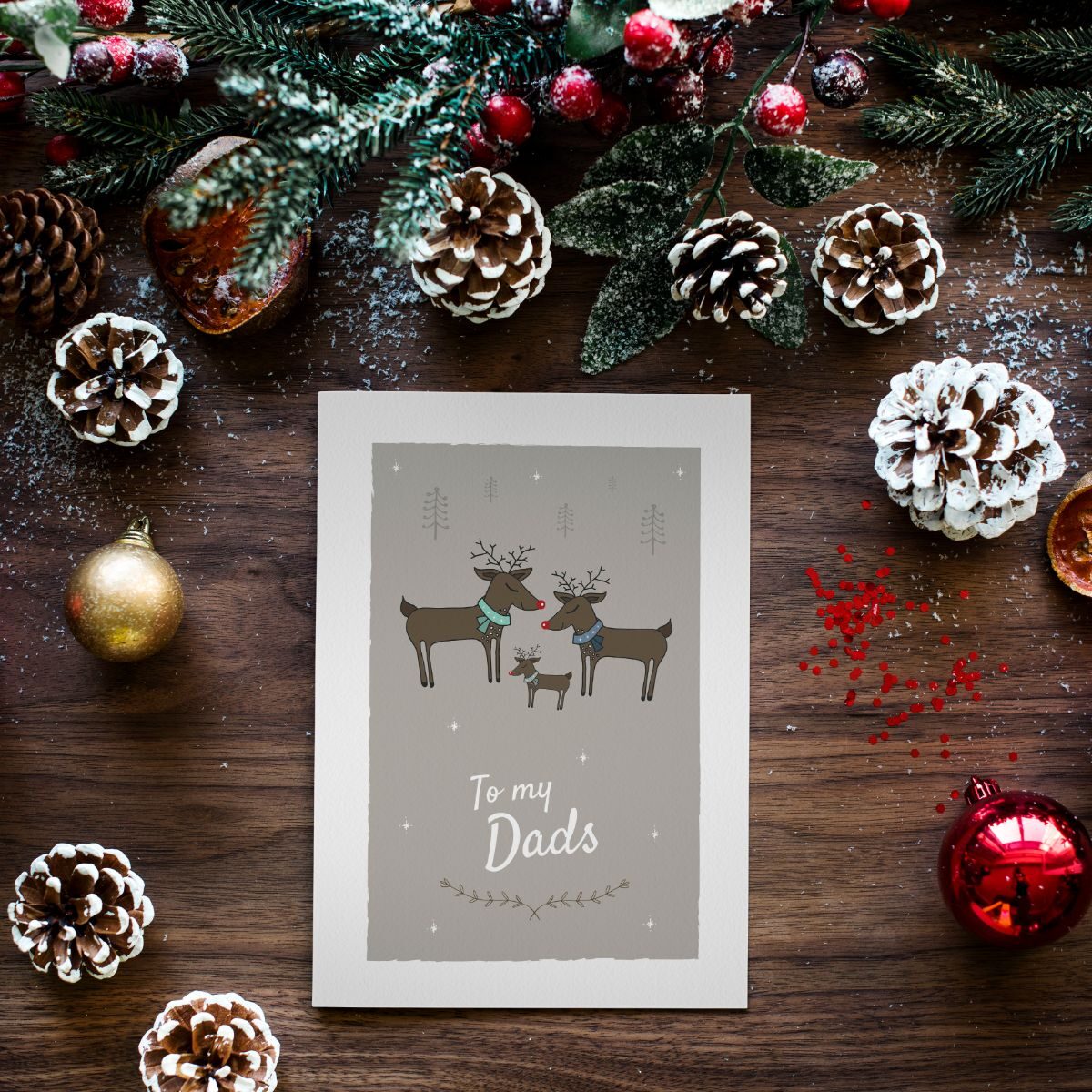 2 Fathers Christmas Card for Gay Dads