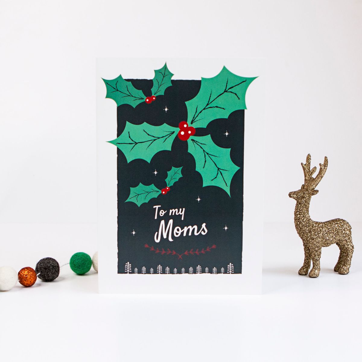 Christmas Day Greetings Card for Two Moms