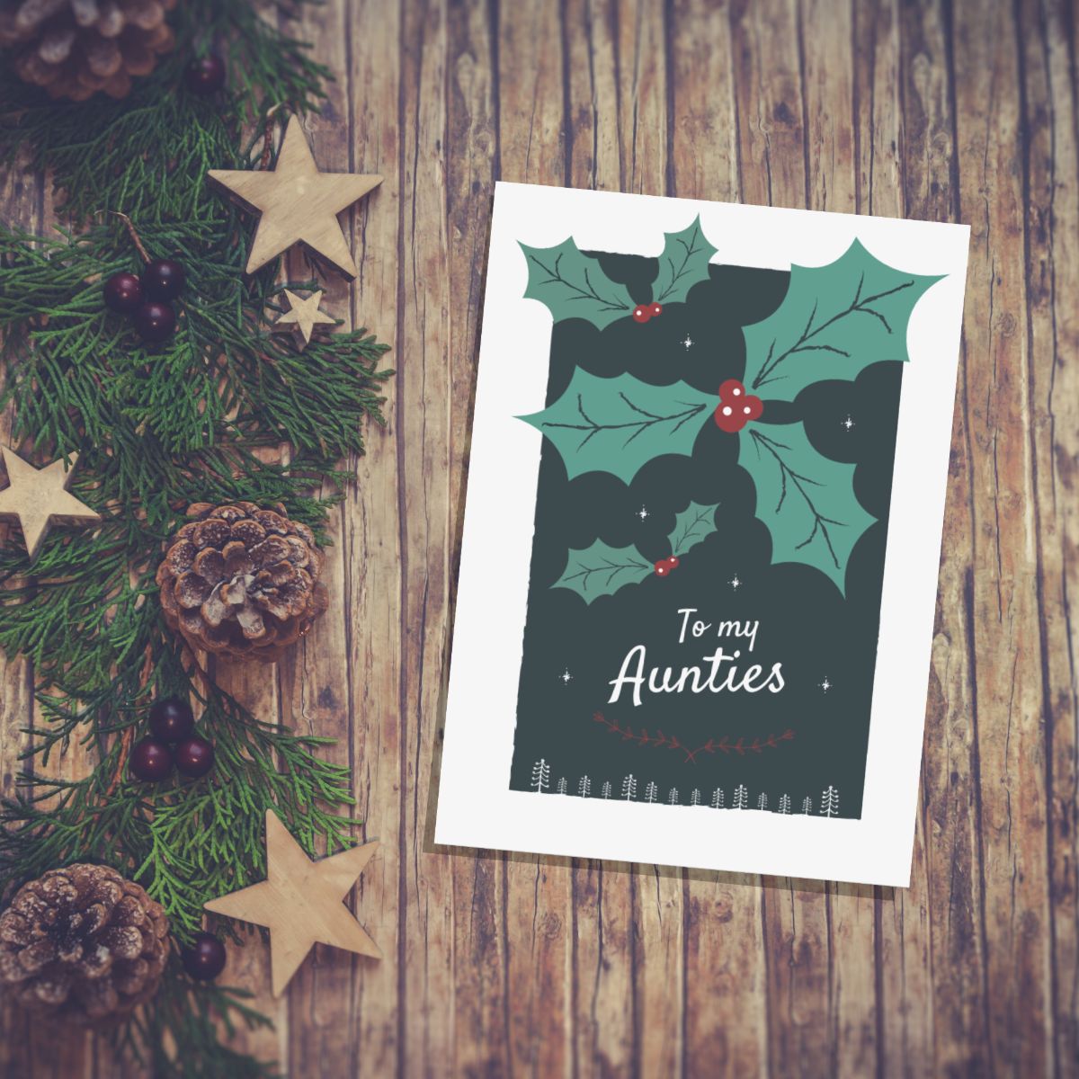 holly-christmas-card-design-for-two-aunties