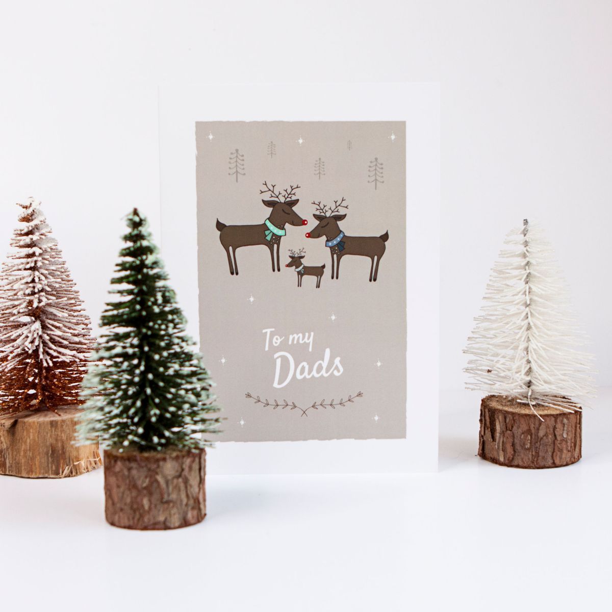 Traditional Gay Dads Christmas Greetings Card