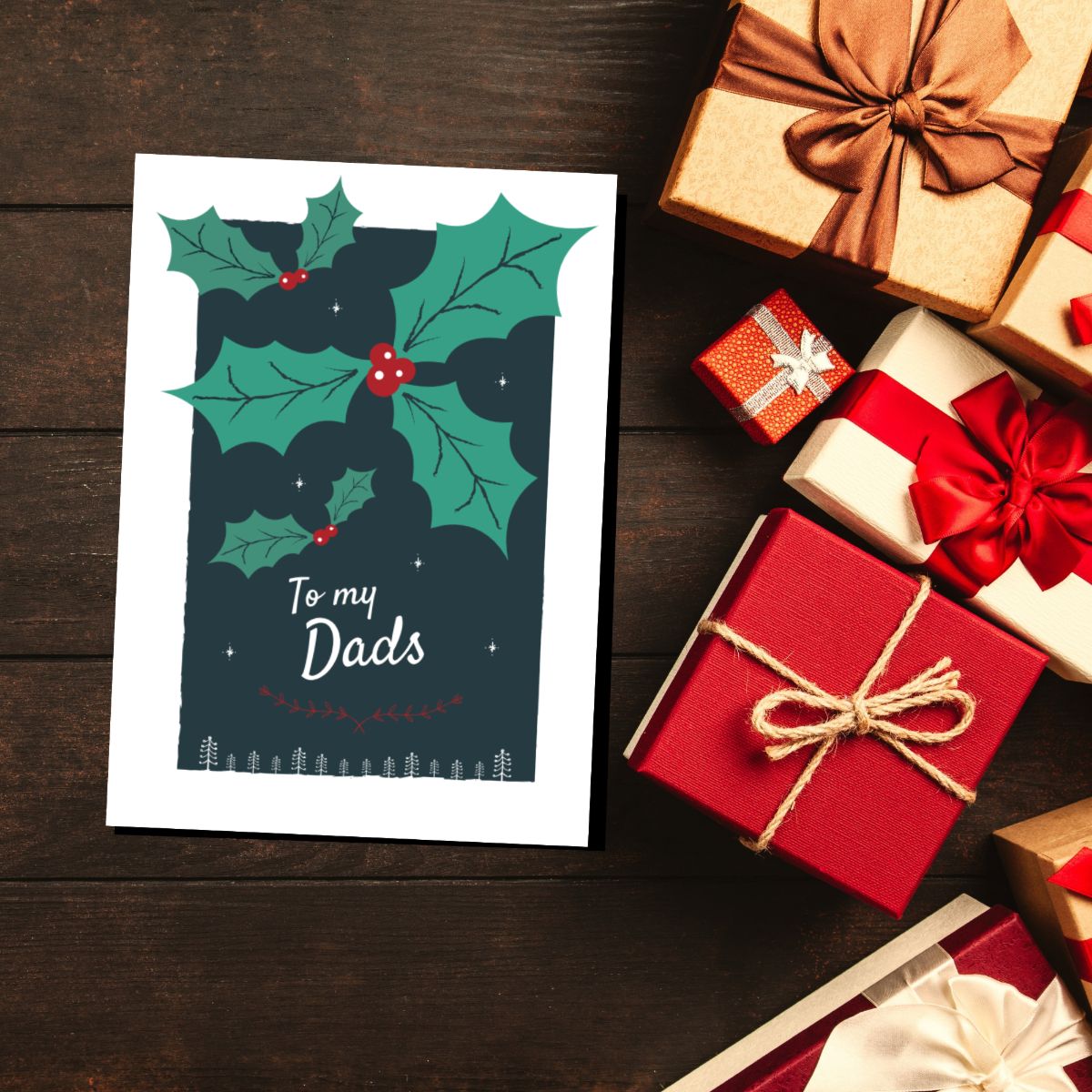 To my Gay Dads at Christmas Greetings Card